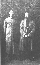 張競生（右）與友人葉卓俠合影（1928年在上海） 